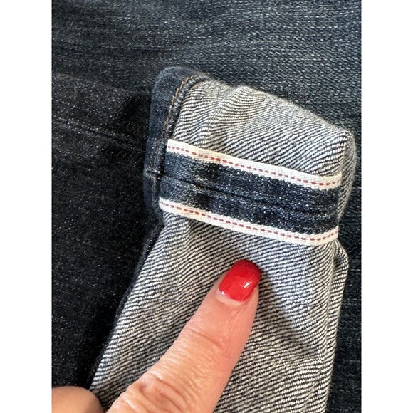 Baldwin Jeans Henley Slim Straight Denim Button Fly Blue Indigo Selvedge 34x32 - Picture 9 of 11